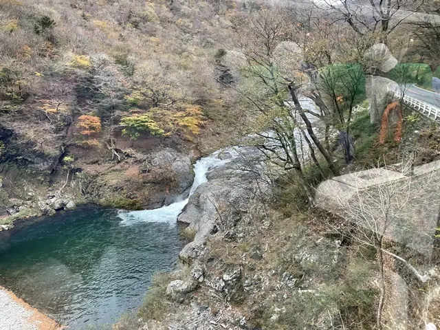 塩谷温泉のオープンバスからの景色