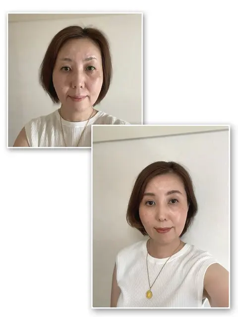 メイクのビフォーアフター