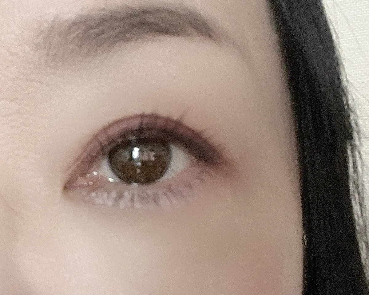 アイシャドウ1度づけの仕上がり