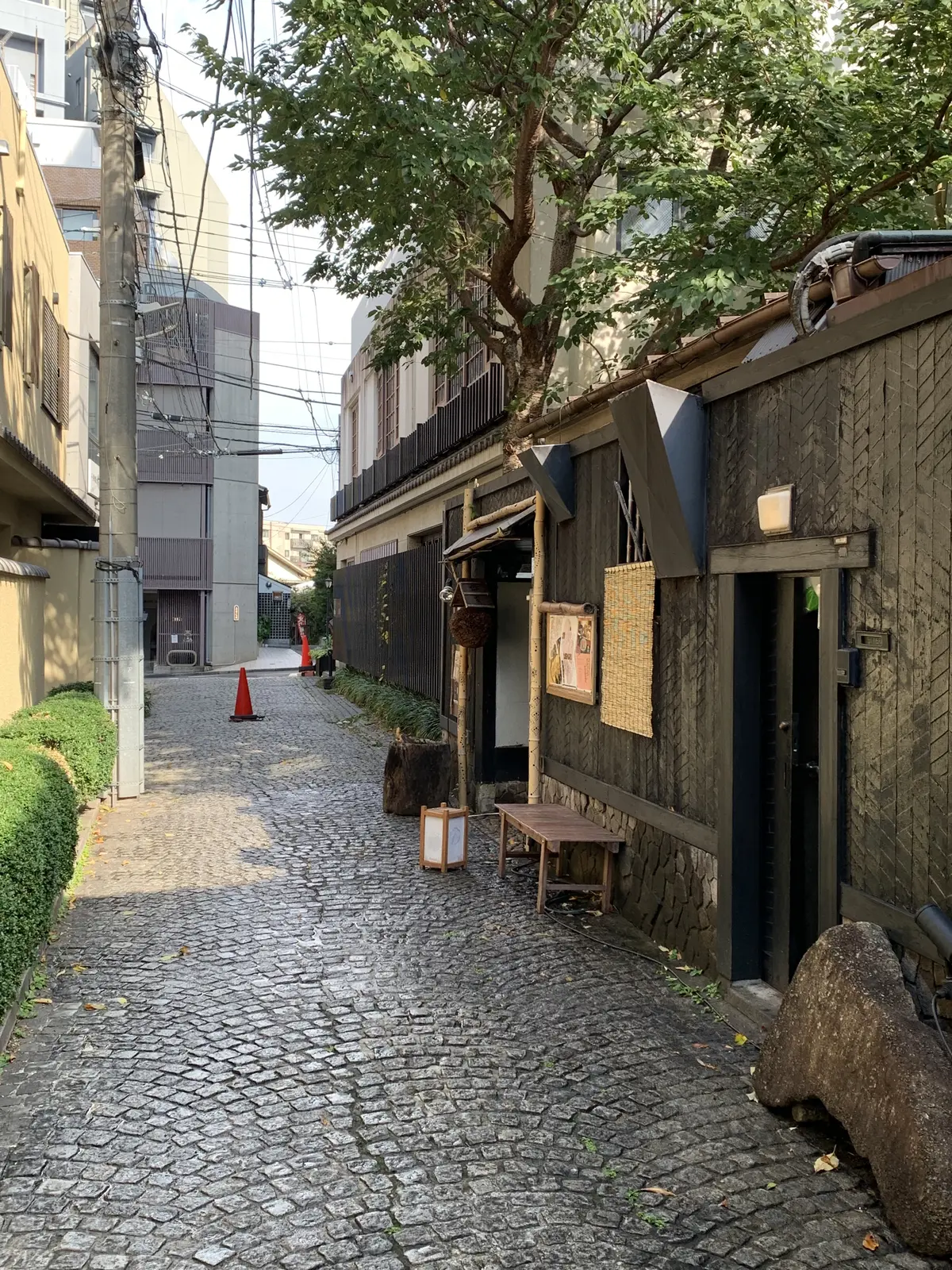 神楽坂の石畳の小路