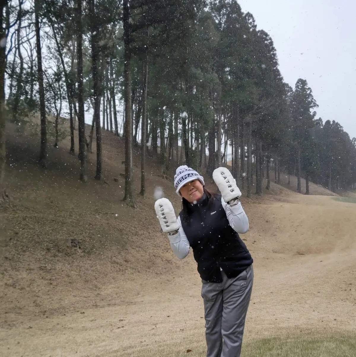 雪が降り始めました。