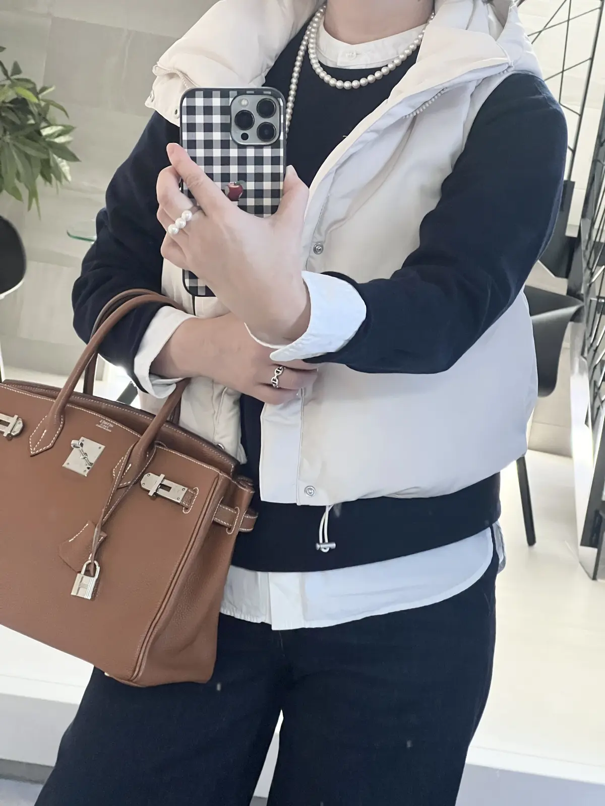 ユニクロコーデ、　エルメスバーキン

