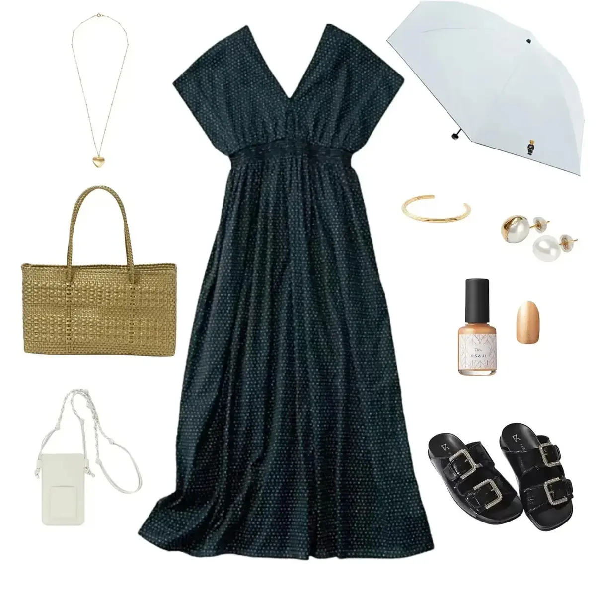 人気ワンピース「マリハ」の華やぎドレスコーデ