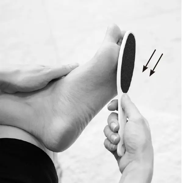 ヒールだこ部分を