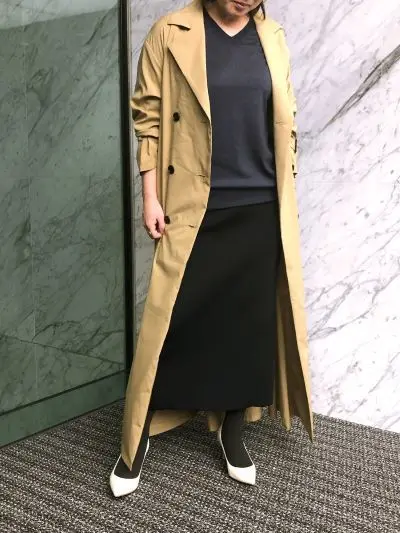 村山佳世子×SLOANE 【スタイリスト村山佳世子さん別注】ウールシルクカシミヤVネック ￥29,000+税