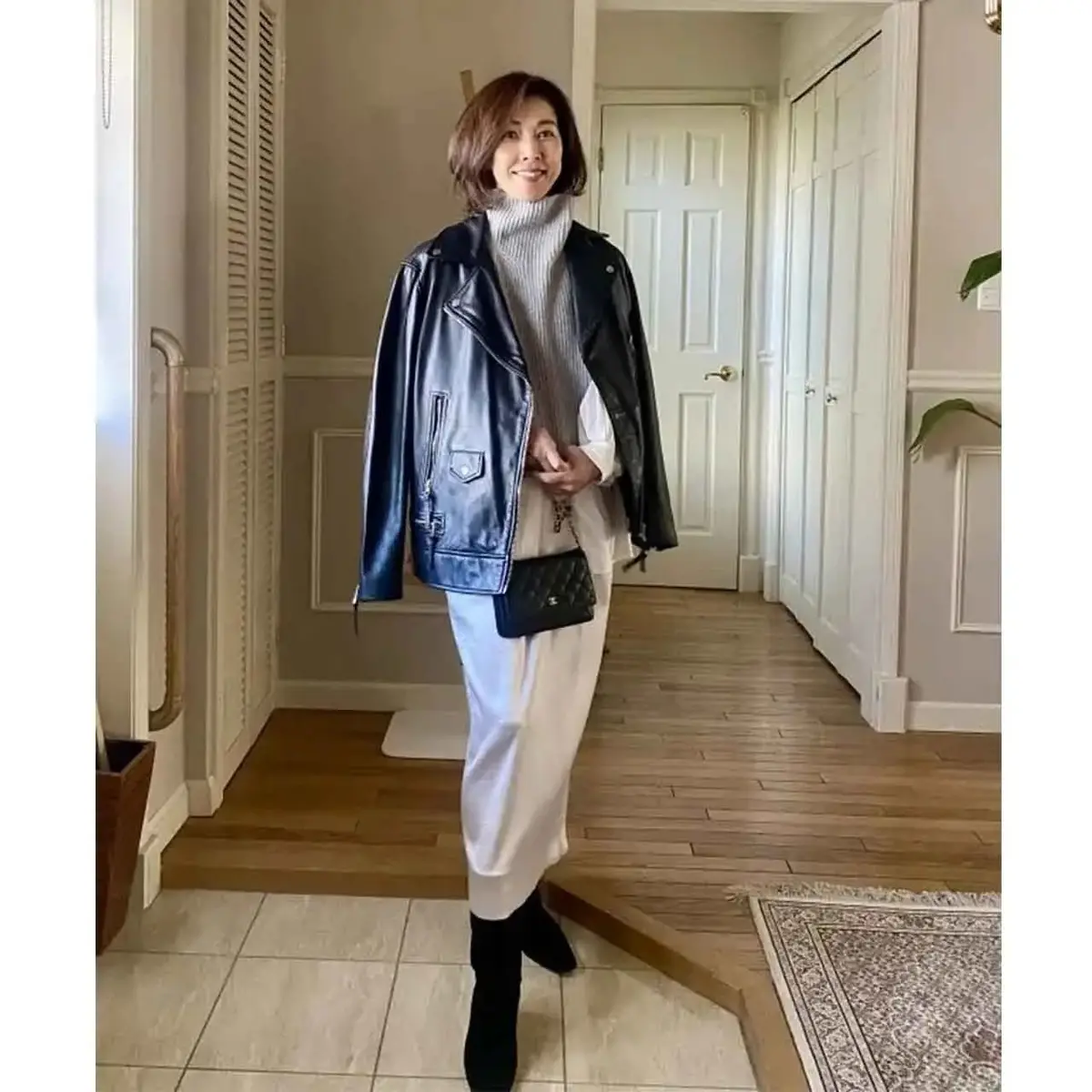 ZARA ライダースジャケット愛用　エクラ華組 高田季世子さん