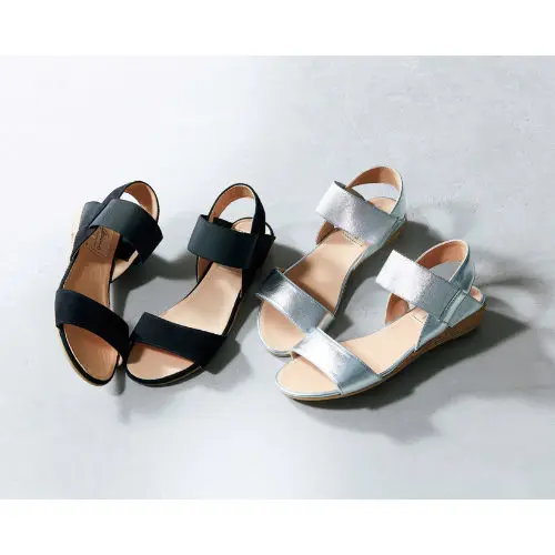 GAIMO ゴムつきウエッジソールサンダル