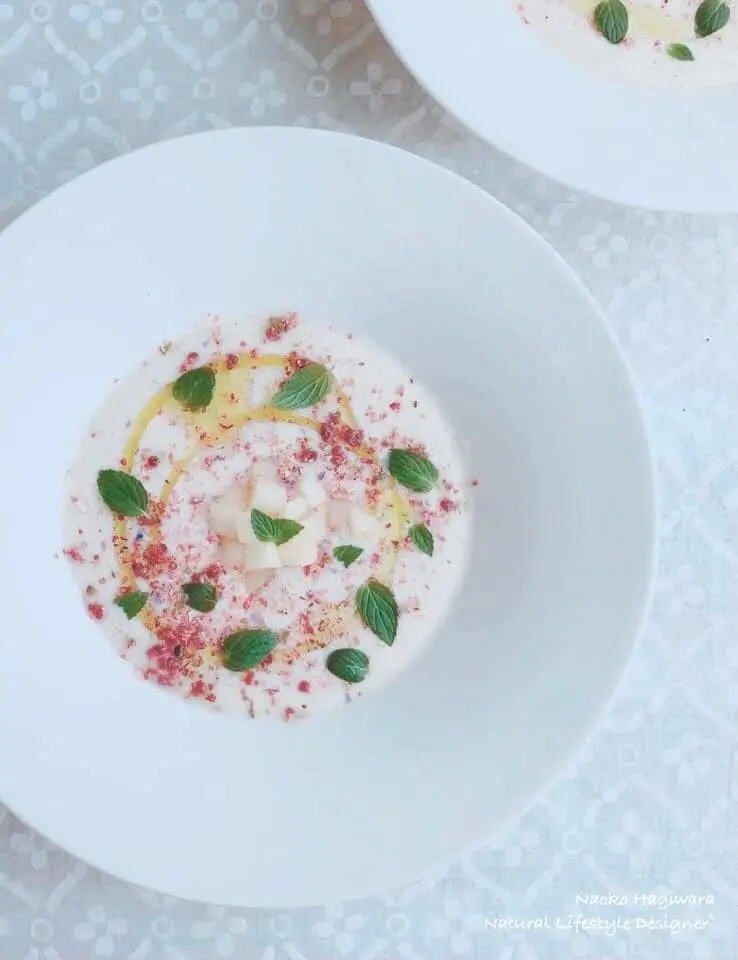 休日の朝に、桃の冷たいスープ。の画像_1