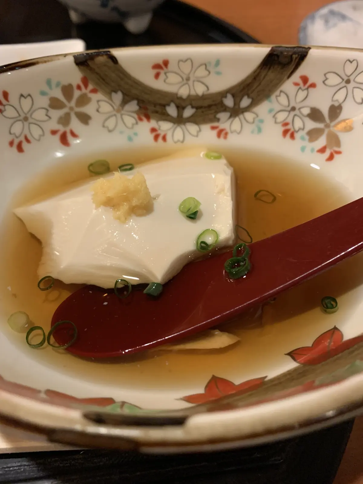 温泉水で作った豆腐