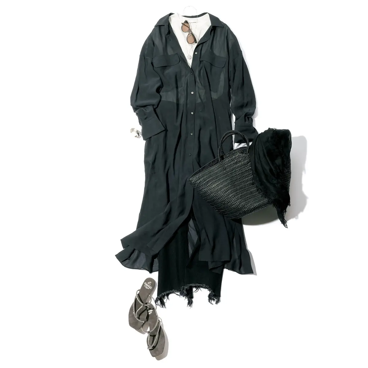 坪田あさみ×Chaos シアーシャツワンピース