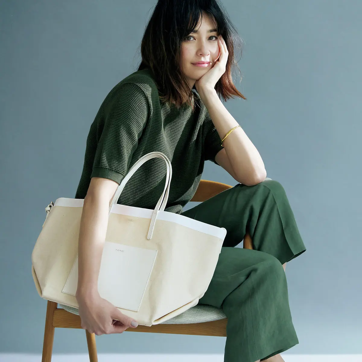YAHKI CANVAS×W FACE BAG