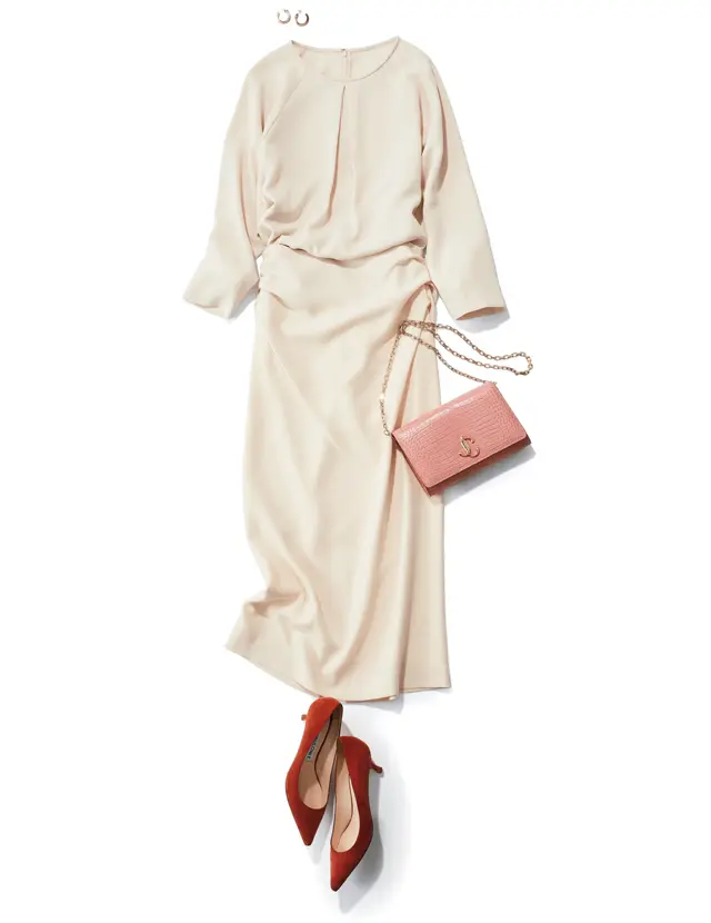 ドレーピーなスカートで