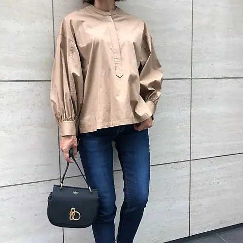 SINME×eclat 袖ボリュームシャツ