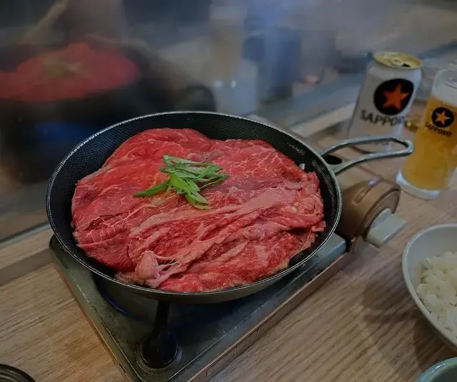 スキヤキフジオ 阪急三番街店 国産黒毛和牛並100