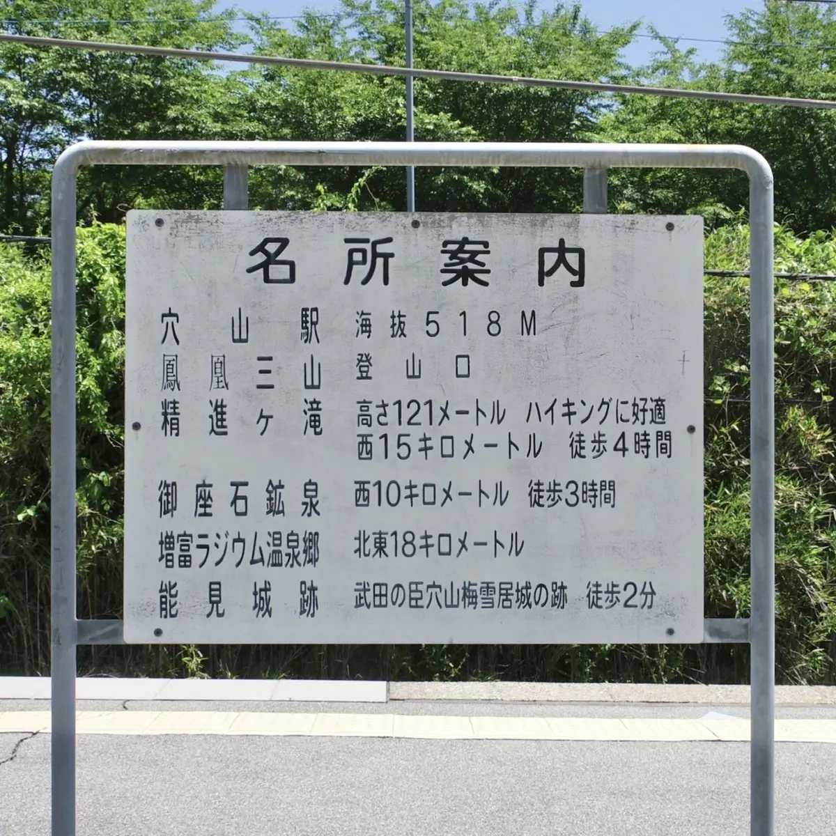 名所案内　穴山駅