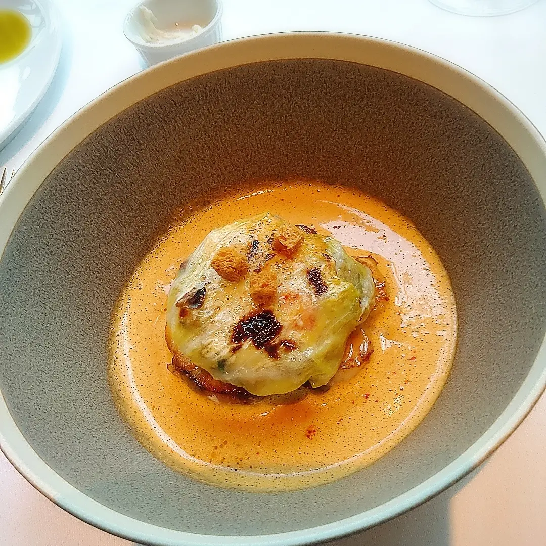 アルカナ東京のランチ、アンコウとオマール海老、帆立