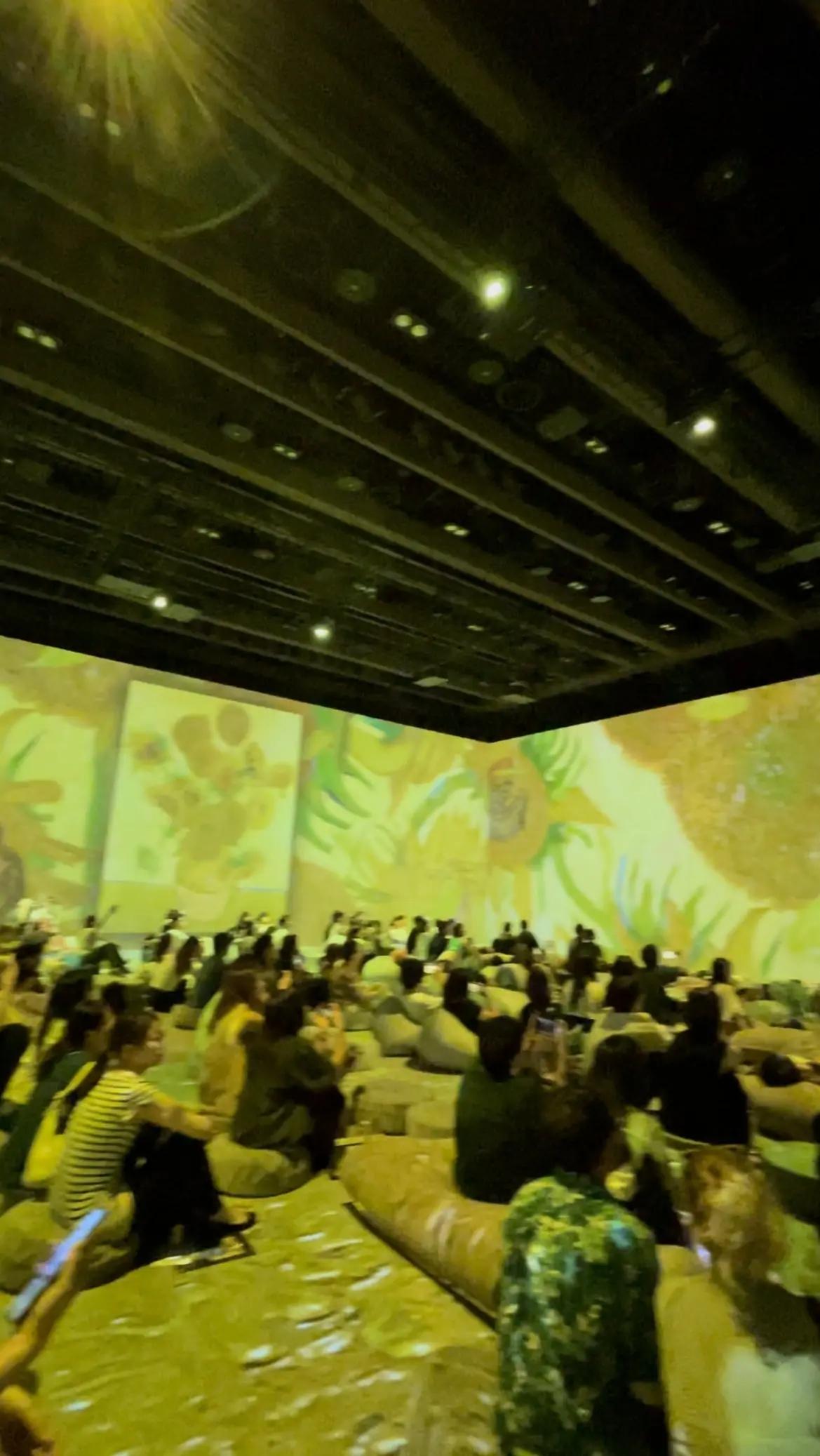 Immersive Museum TOKYO 2023、イマーシブミュージアムTOKYO 2023、ミュージアム内、映像、ゴッホ、ひまわり、向日葵、ゴッホ、フィンセント・ファン・ゴッホ、ポスト印象派、印象派、フィンセント・ヴィレム・ファン・ゴッホ