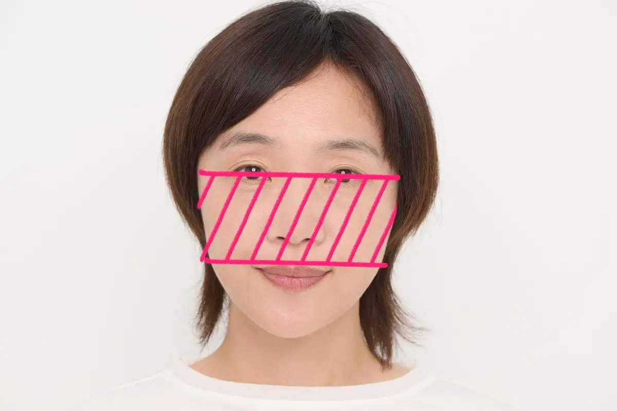 OurAge×Webエクラ ここが「中顔面」のゾーン。