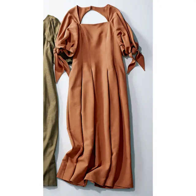 ヴェルメイユ パー イエナのリボンスリーブのワンピース