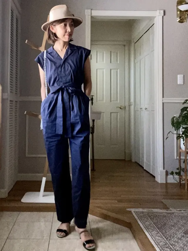 爽やかネイビーのオールインワンの画像_2