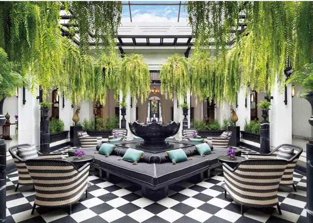 ロビーエリアにある中庭