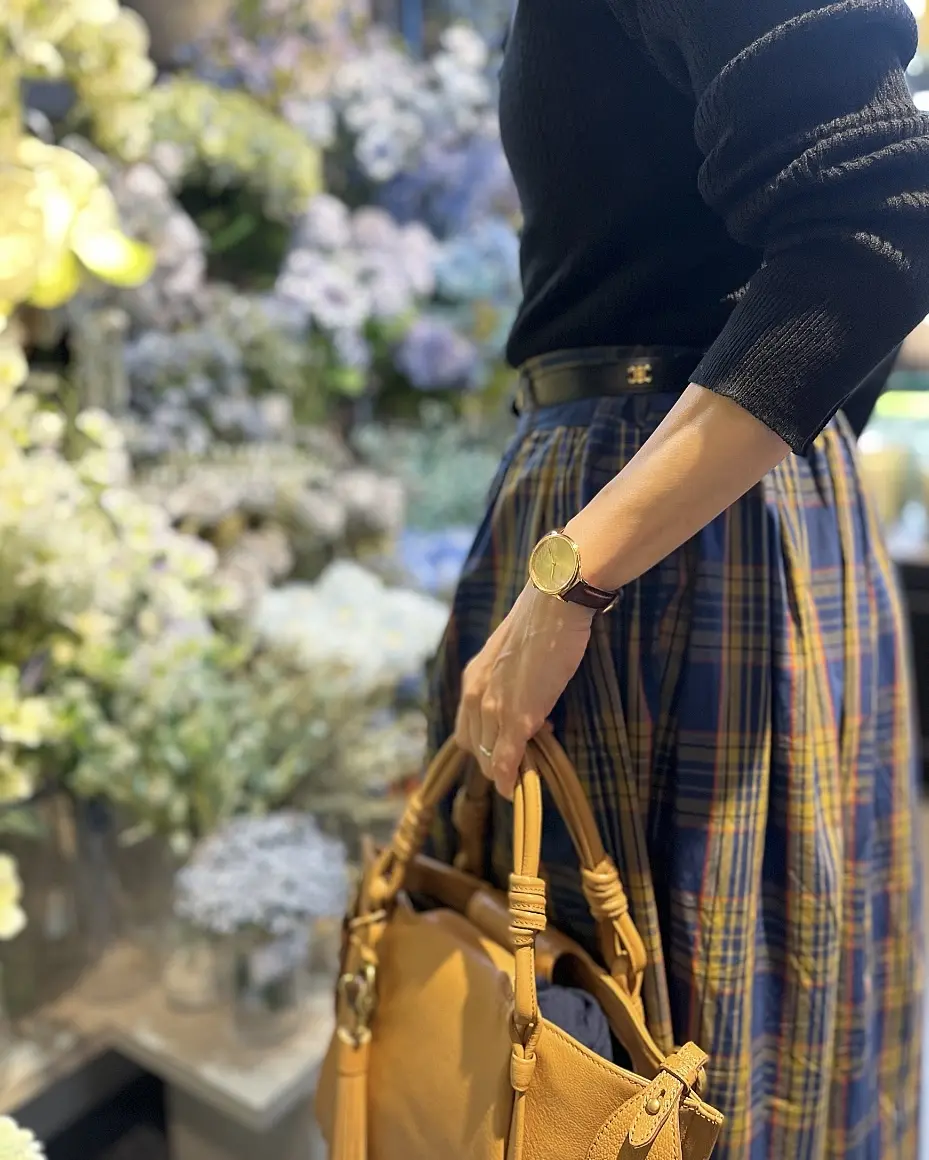 チェックスカート＆スタッズベルトで蔵前カの画像_4