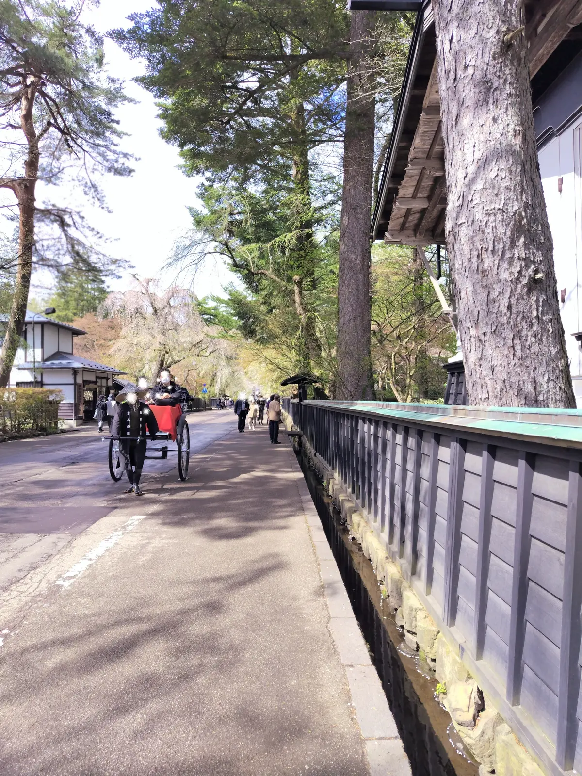 角館　武家屋敷通り　人力車