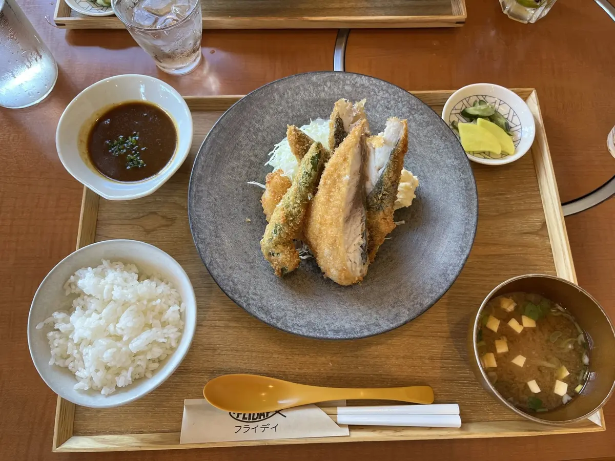 アジフライ定食