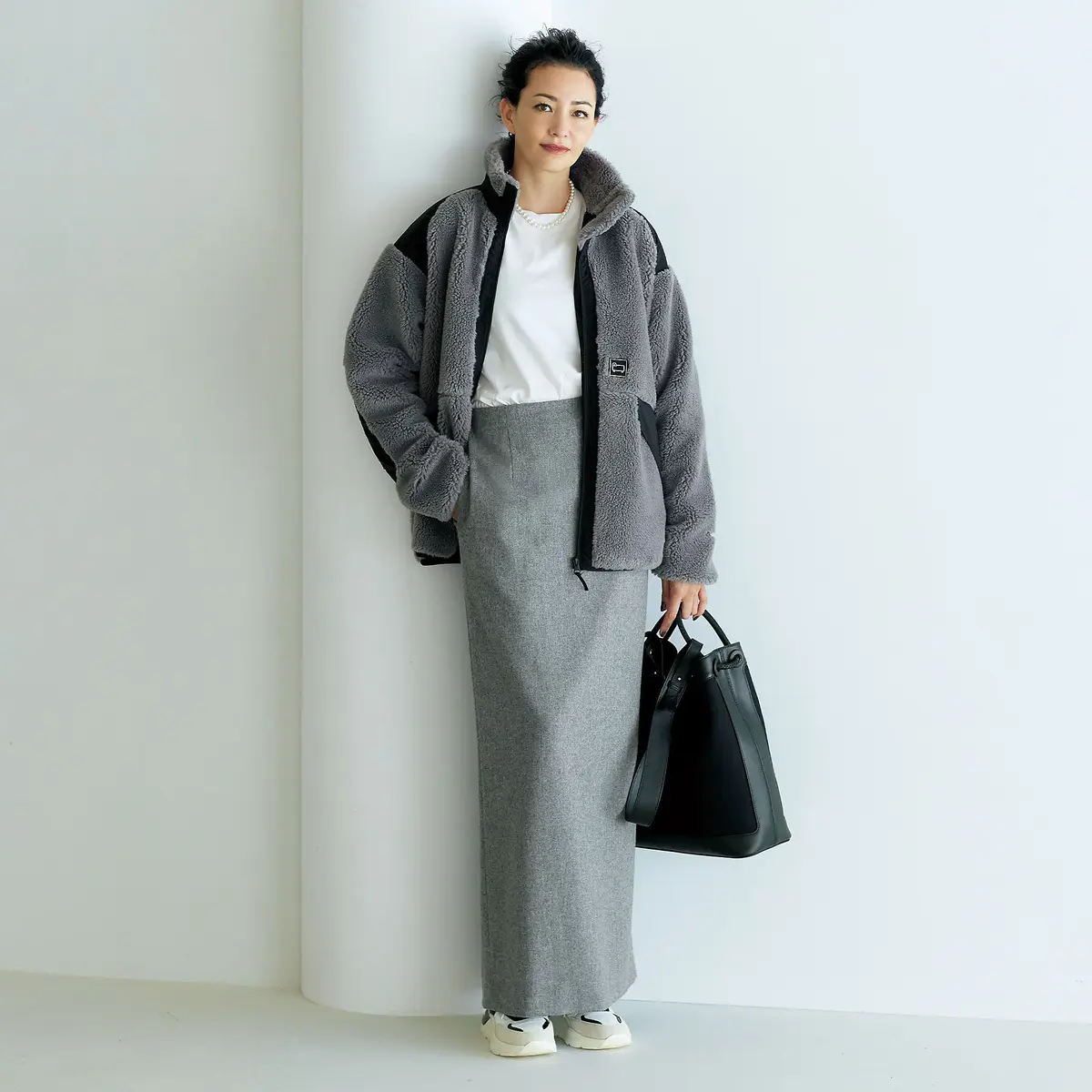 徳原文子×éclat ストレートスカート