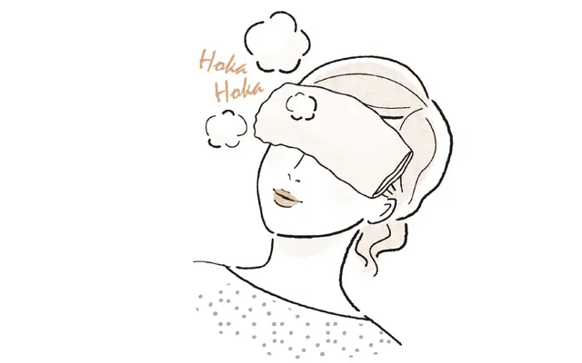 疲れ目やドライアイの予防に目を温める