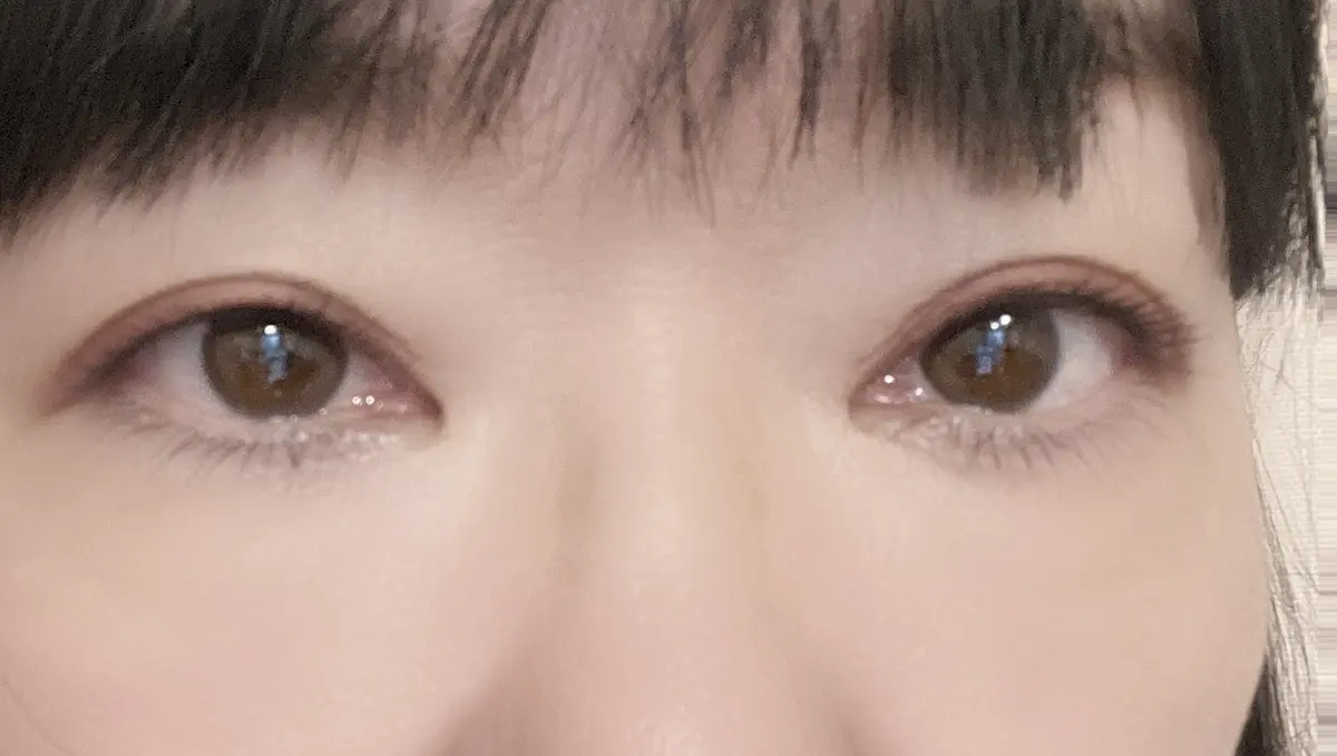 アイシャドウ1度づけの仕上がり