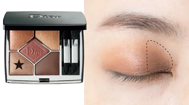 アイホールの目頭側に影色を入れた縦グラデ