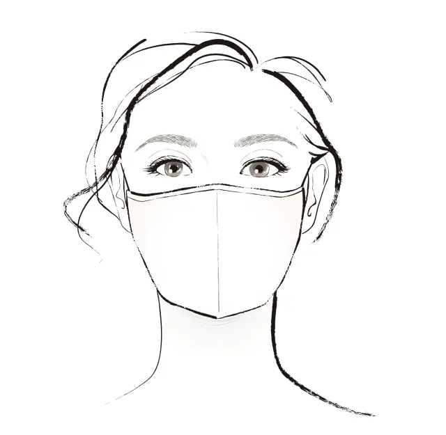 マスクをしたイラスト