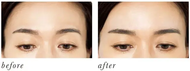 ツヤを抑えた仕上がりでテカらず自然に盛れる