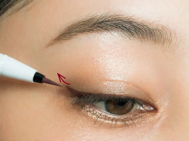 ブラウンラインで少しハネ上げ