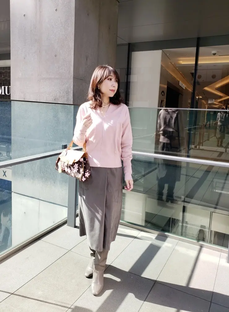 春爛漫♪桜色のニットで銀座のアフタヌーンの画像_4