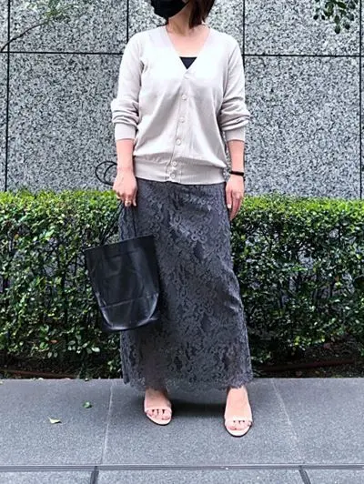 徳原文子×eclat レーススカート ￥36,300（税込）