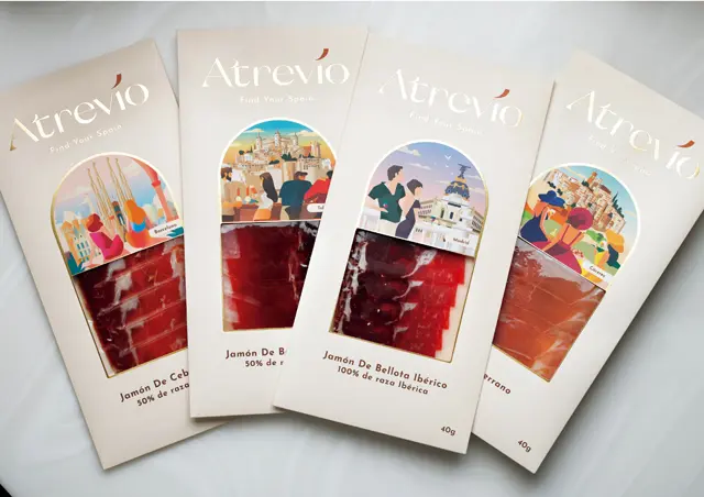 「Atrevío」のイベリコ豚のハモン（生ハム）