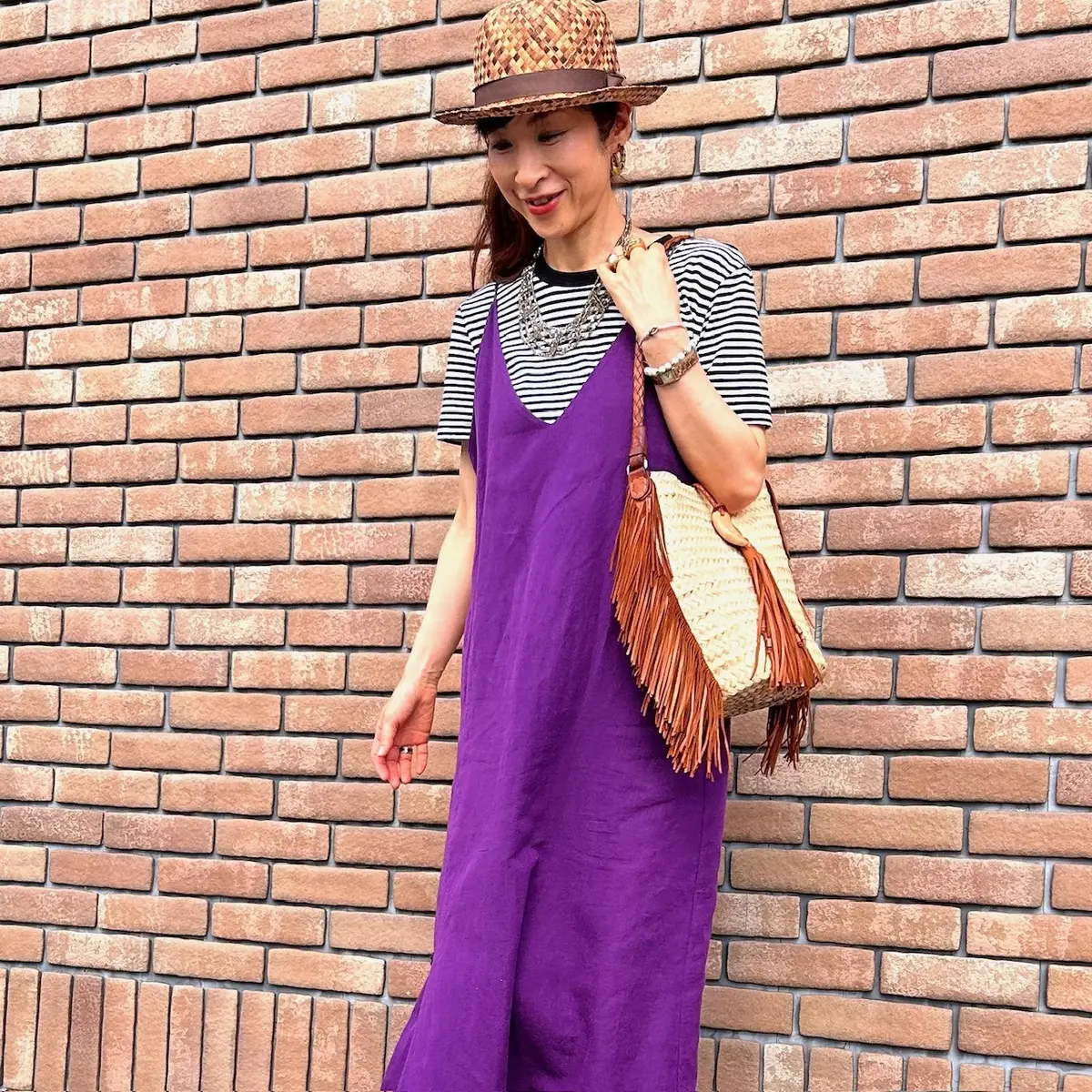 ZARAのTシャツで大人のボーダーコーデの画像_3