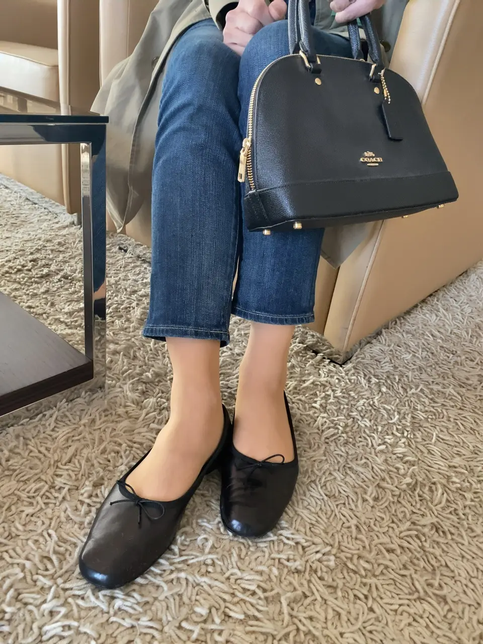 SPELTAの黒バレエシューズ