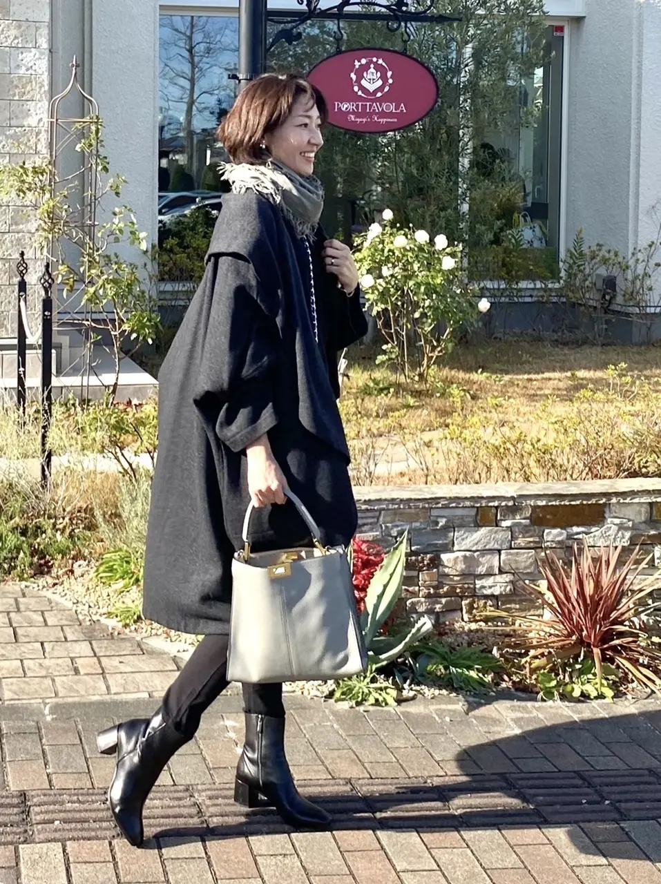 花見　50代コート