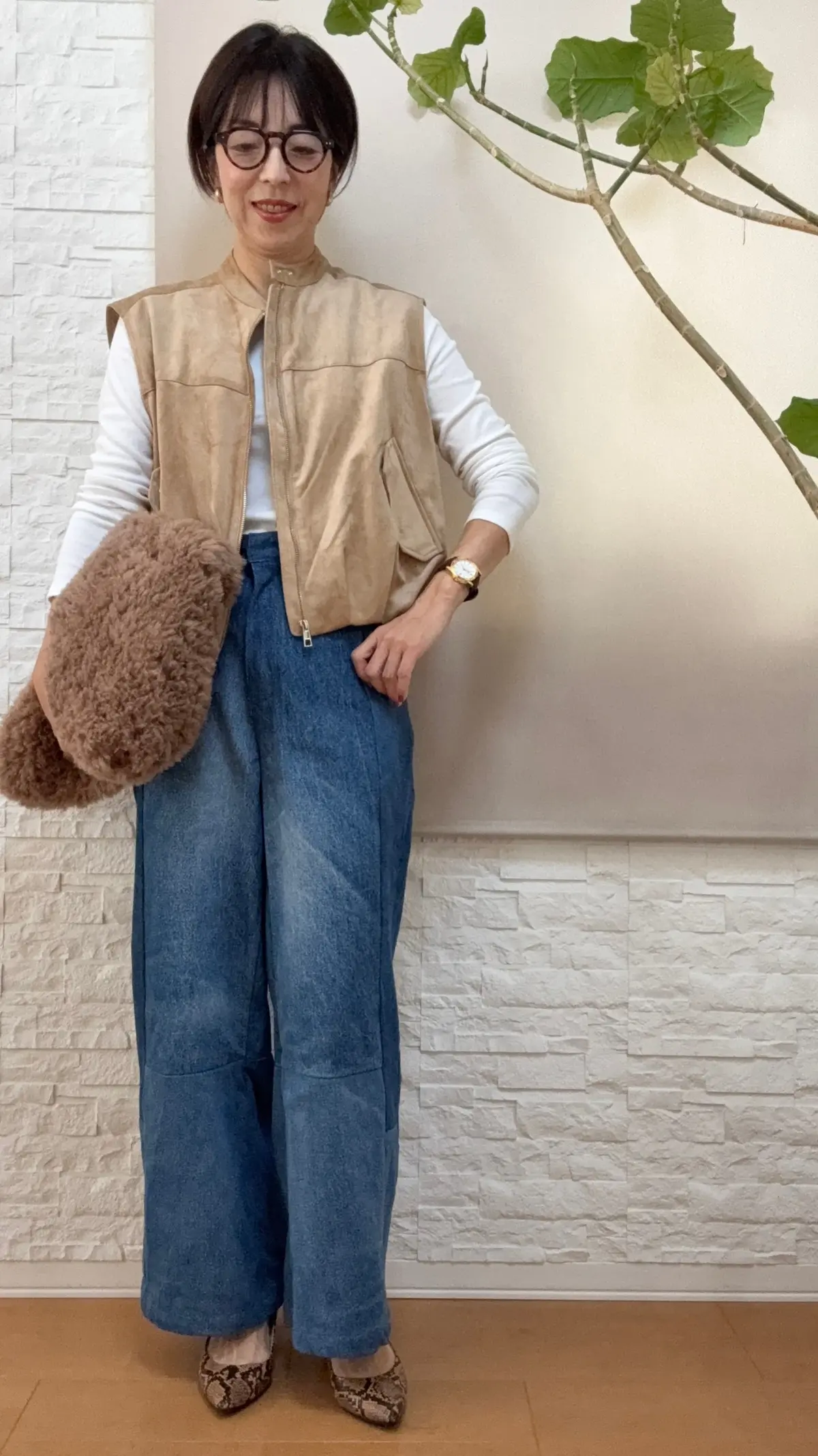 アラフィフファッション　50代コーデ　三児の母　セール　ジーユーコーデ　秋コーデ