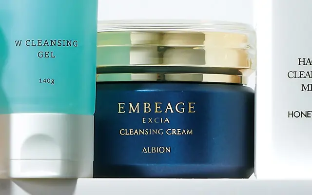 【メイク落とし】エクシア アンベアージュ クレンジングクリーム 160g ￥12,000／アルビオン