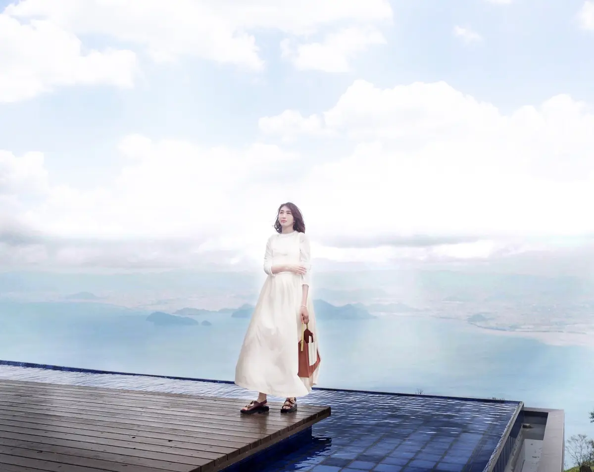 一番の絶景と言われるTHE MAINのウッドデッキからの景色。