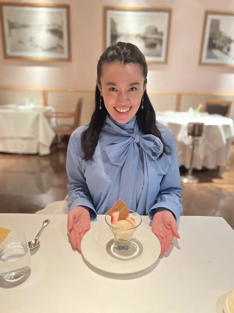 ZARAのボウタイブラウス@丸の内ディナの画像_13