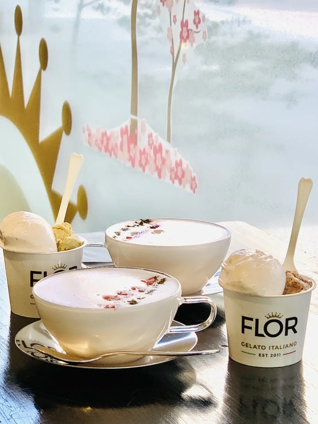 ジェラートとラテ