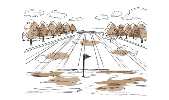 ゴルフコースでリフレッシュ。切磋琢磨して絆が深まる（会社員・44歳）