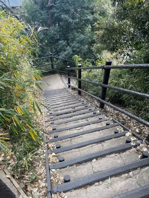 川越城の富士見櫓跡の階段