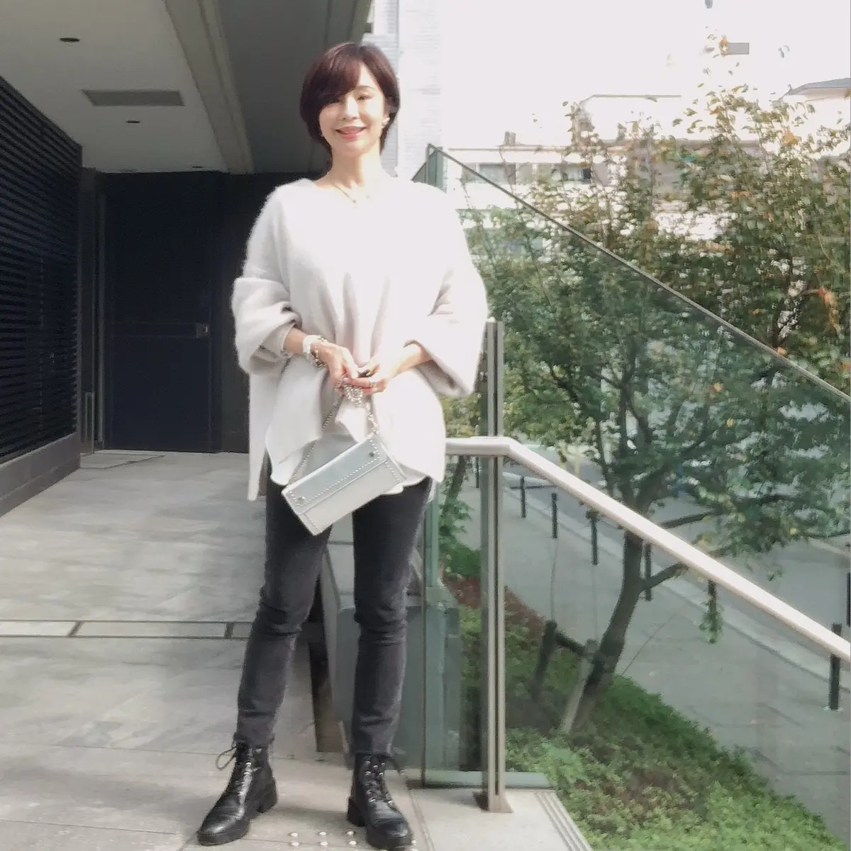 ニット　デニム