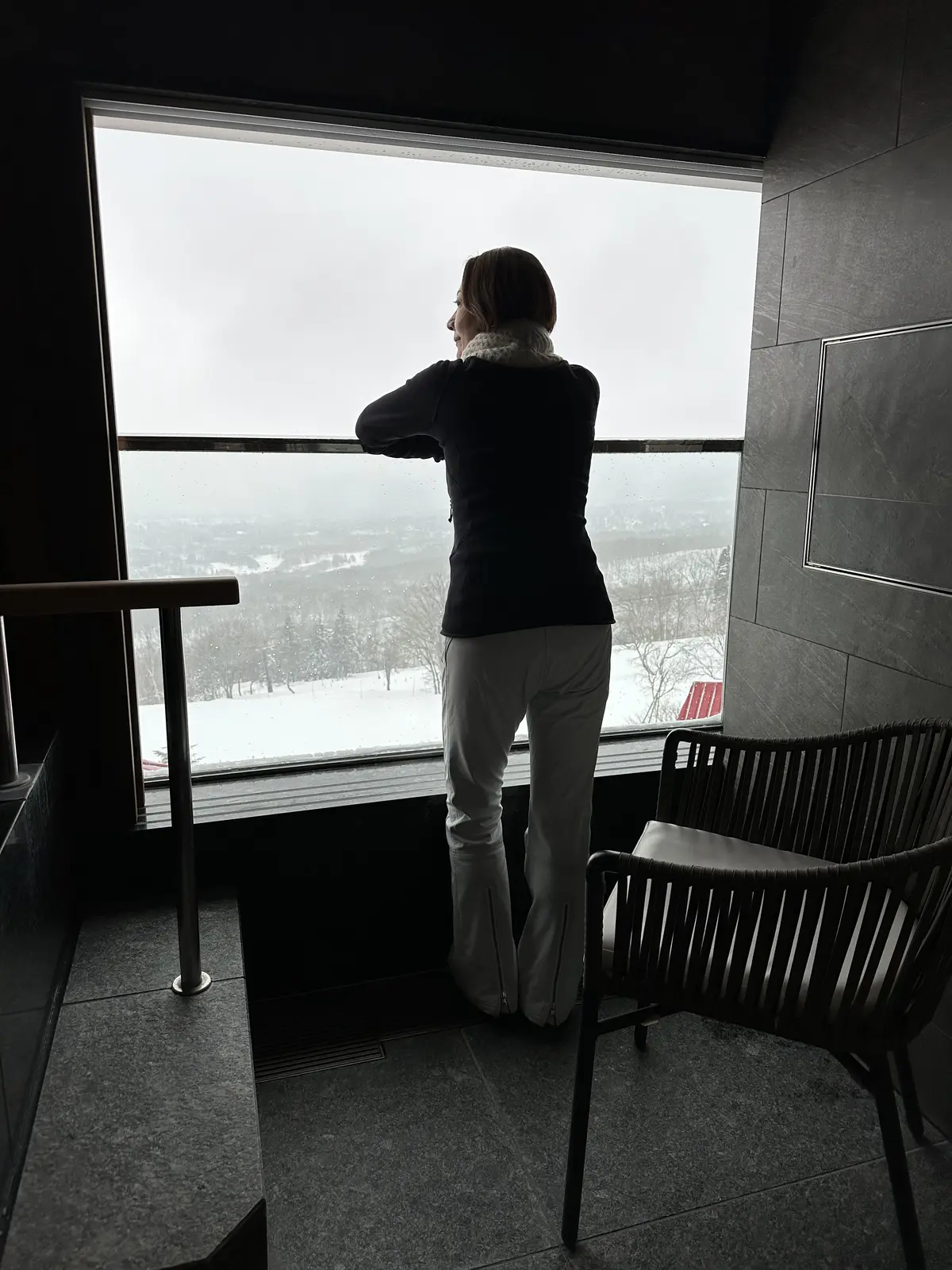 個室露天風呂からは、ゲレンデが見下ろせる抜群のロケーションのお部屋でした